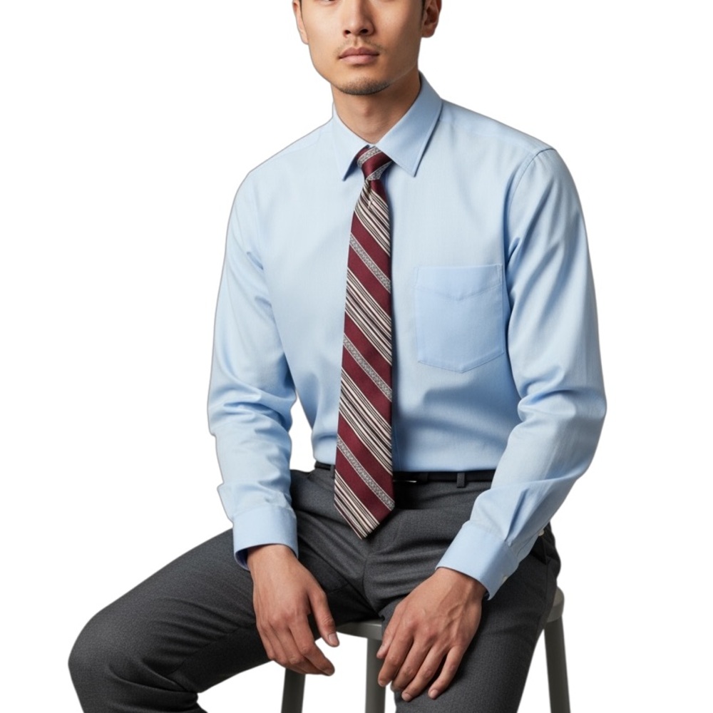 Christian Dior Cravates 55" All Polyester Burgandy Striped Men's Tie